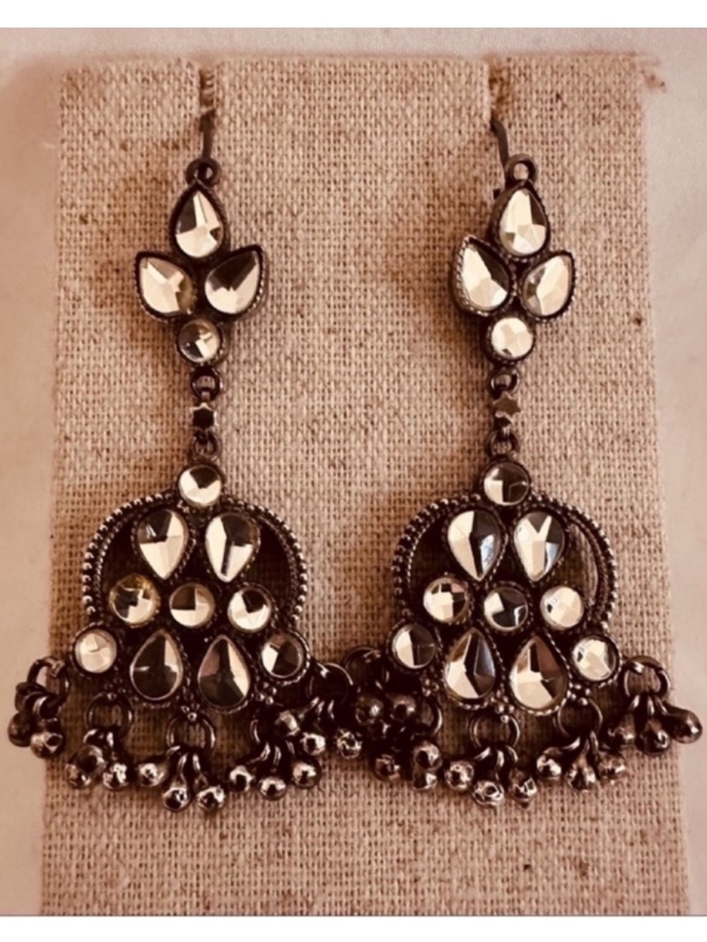 Kundan Silver Earrings - Picture 8 of 8
